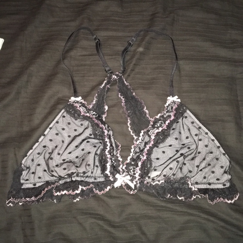 VS Black and Baby Pink bralette